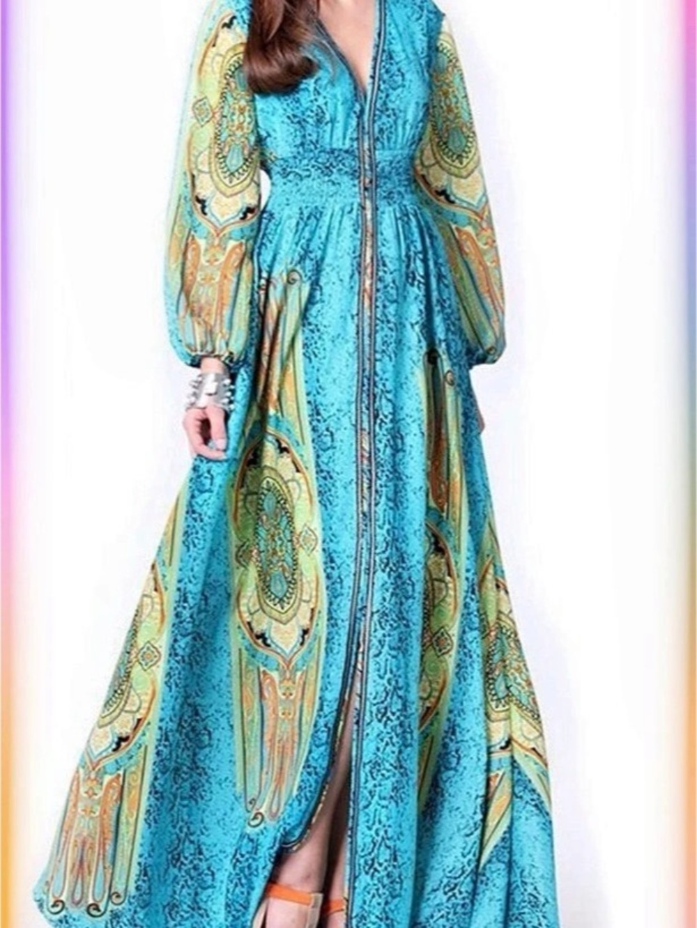 Abstract Print Maxi Dress Size Medium never worn NWOT